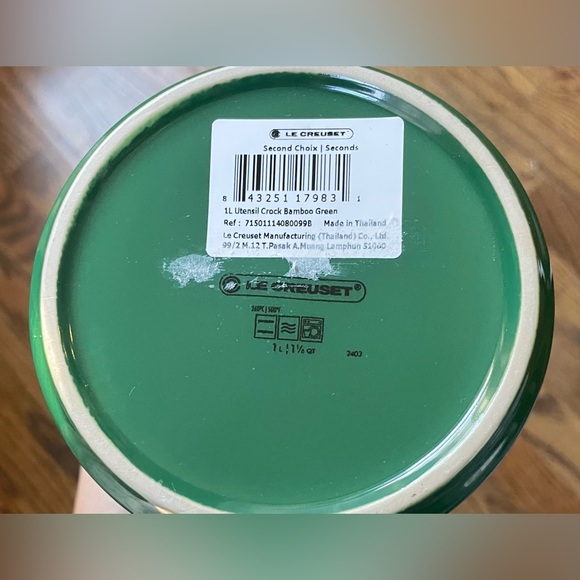 Le Creuset Utensil Crock Bamboo Green 1L - Picture 3 of 3